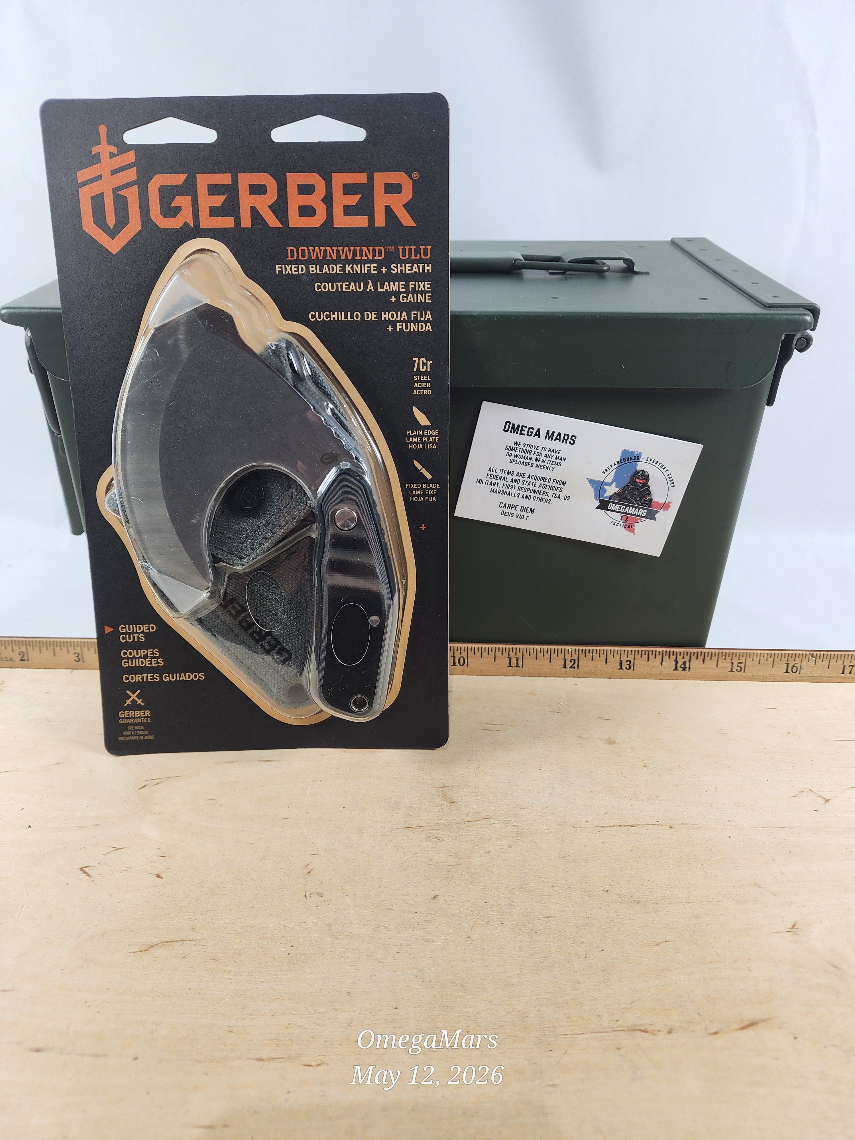 Gerber Downwind Ulu Green G1824 Brand New
