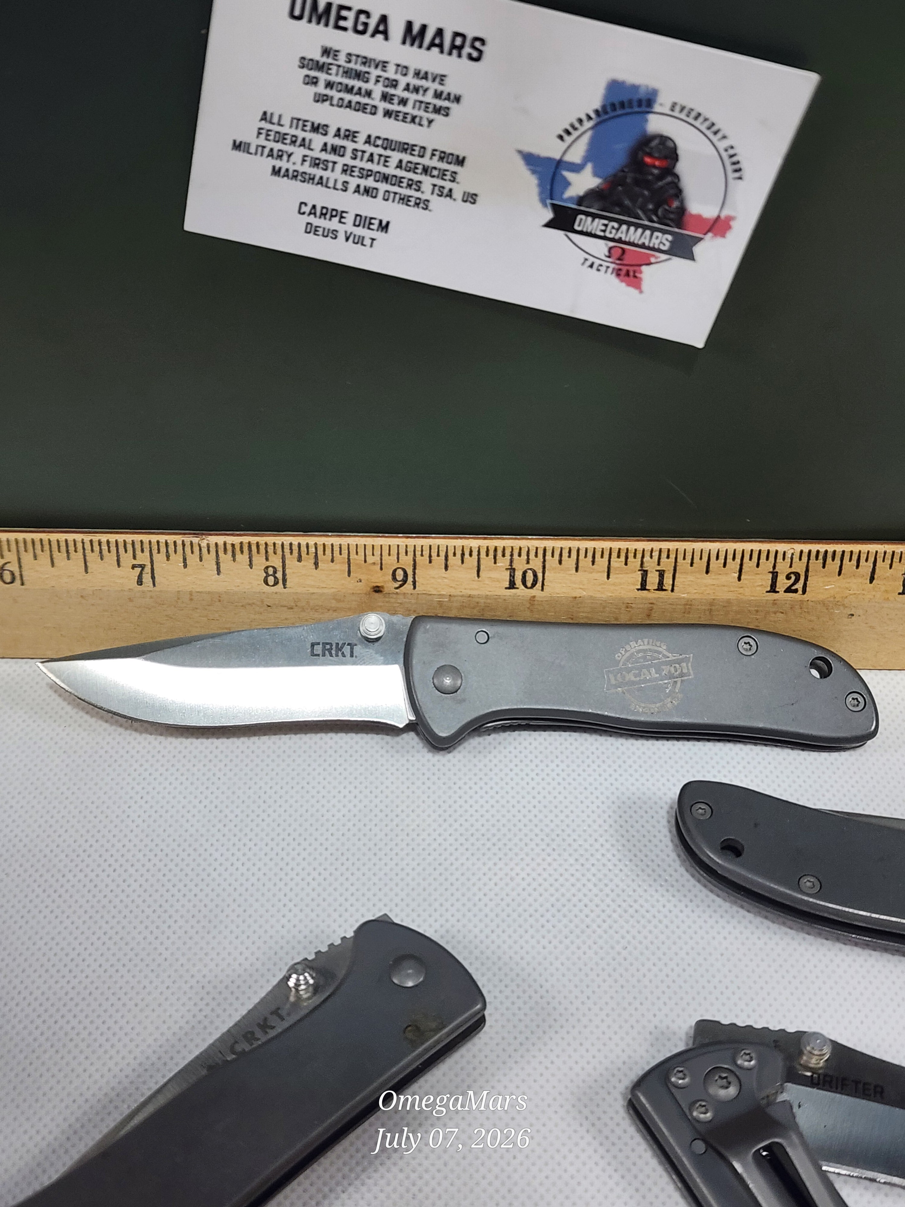 CRKT Drifter 6450K - 6450S- LIGHT USAGE - Liner lock / Frame Lock