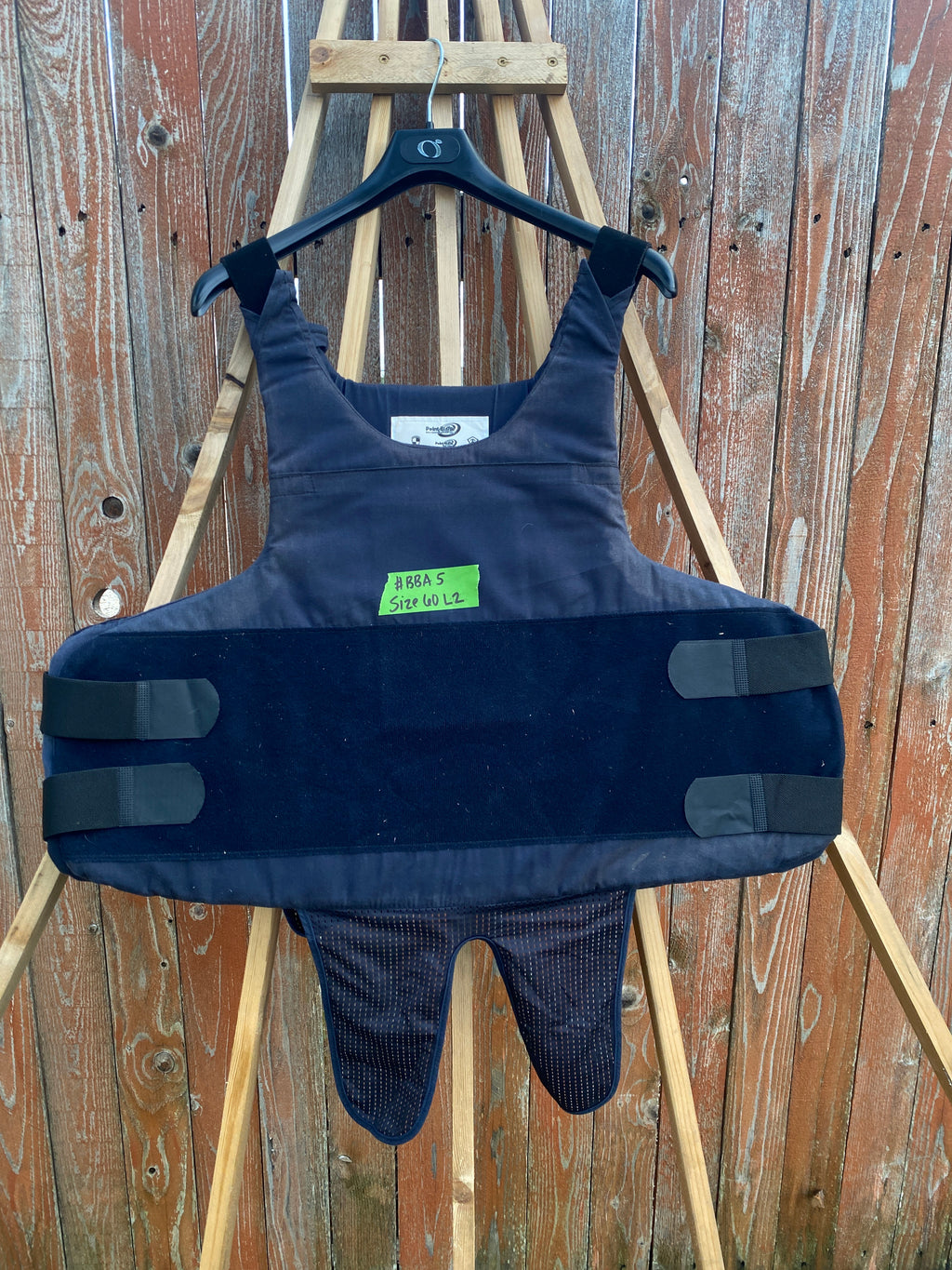 Point Blank Concealable Body Armor PACA #BBA5. Size 60 L2 Color Navy. Light usage