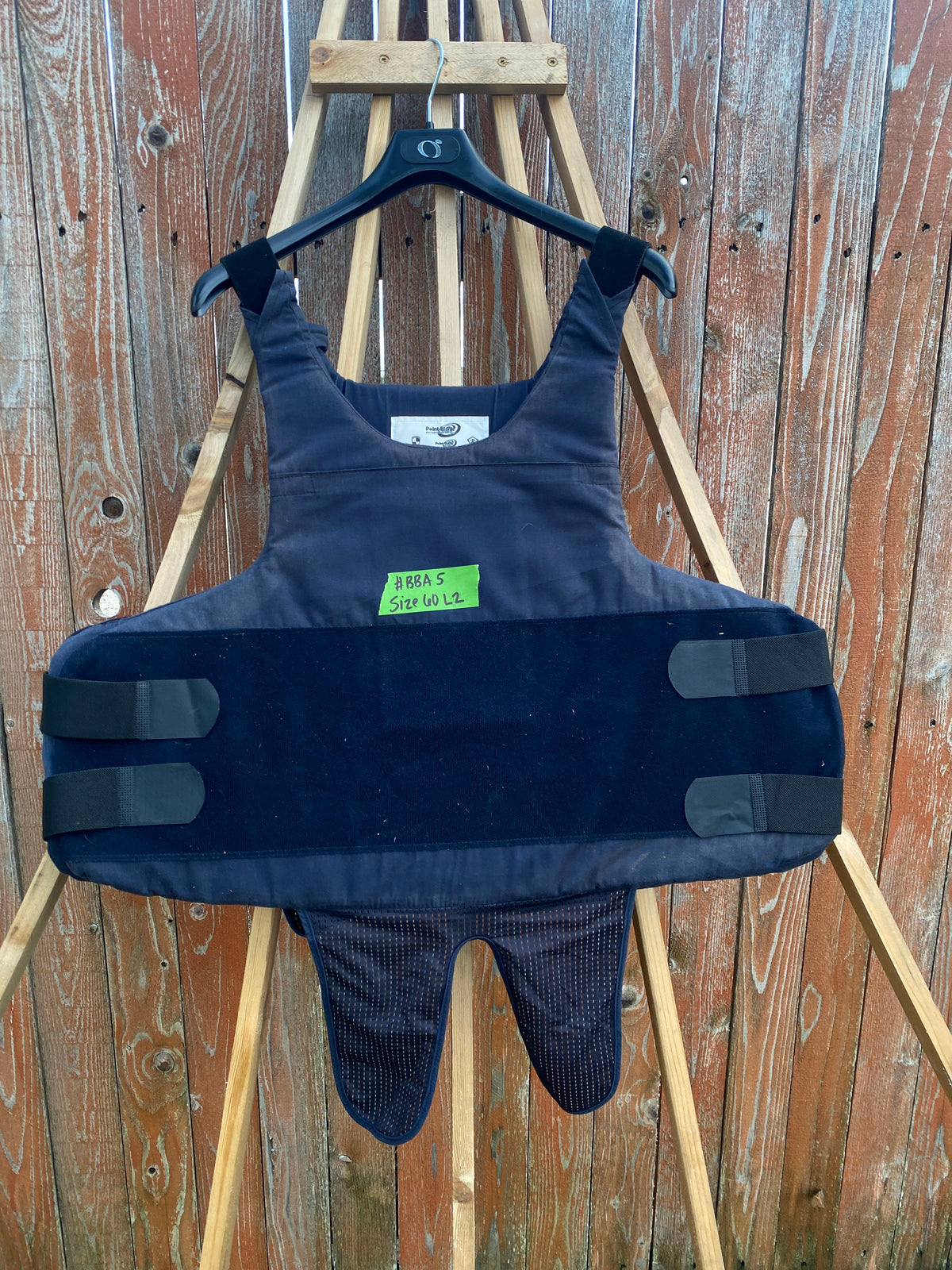 Point Blank Concealable Body Armor PACA #BBA5. Size 60 L2 Color Navy. Light usage