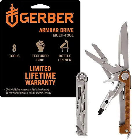 GERBER Armbar Drive EDC Pocket Knife Multitool - Light Usage