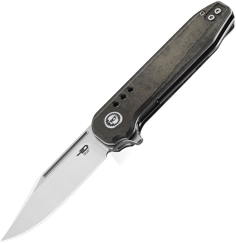 Bestech Knives - Syntax Linerlock Green Micarta - CLOSEOUT