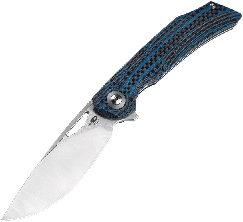 Bestech Knives - Falko Linerlock CF Blue - CLOSEOUT