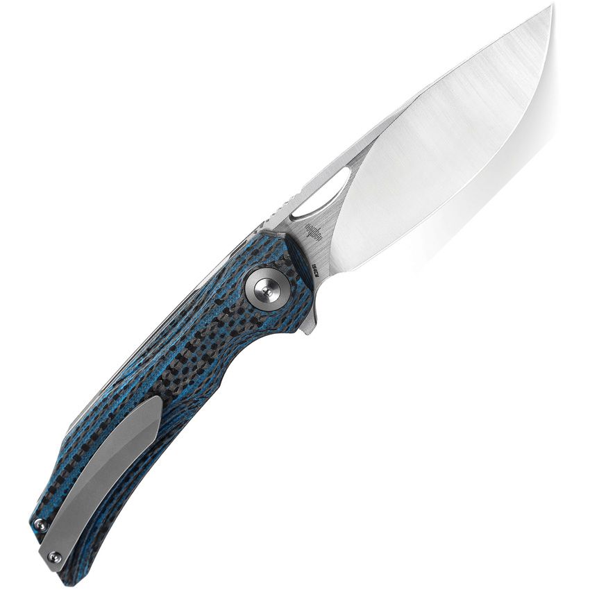 Bestech Knives - Falko Linerlock CF Blue - CLOSEOUT