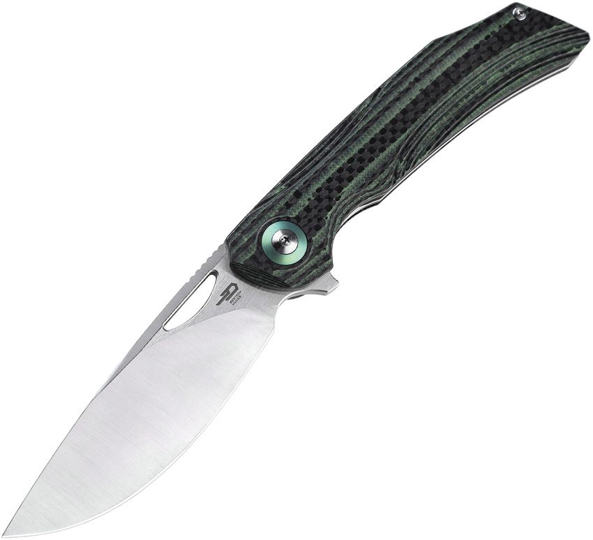 Bestech Knives - Falko Linerlock CF Green - CLOSEOUT