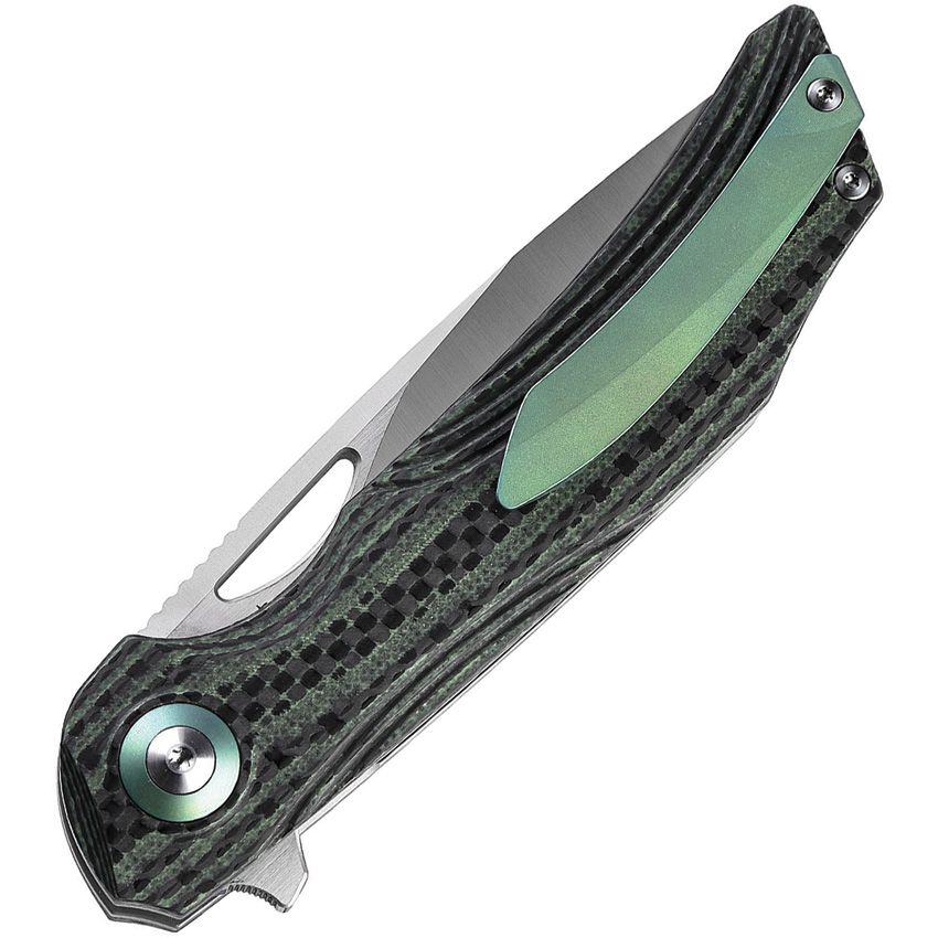 Bestech Knives - Falko Linerlock CF Green - CLOSEOUT