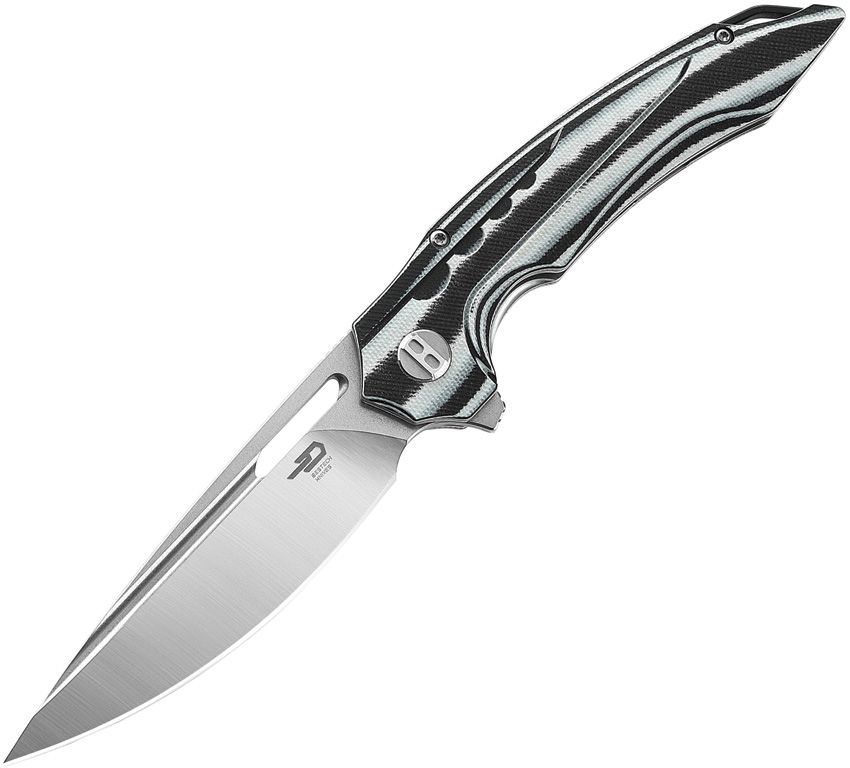 Bestech Knives - Ornetta Linerlock Black/White - CLOSEOUT