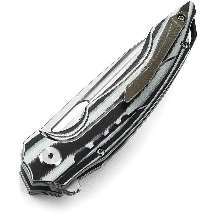 Bestech Knives - Ornetta Linerlock Black/White - CLOSEOUT