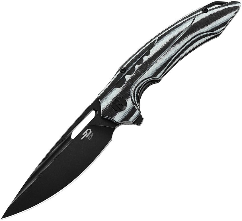 Bestech Knives - Ornetta Linerlock Black/White - CLOSEOUT