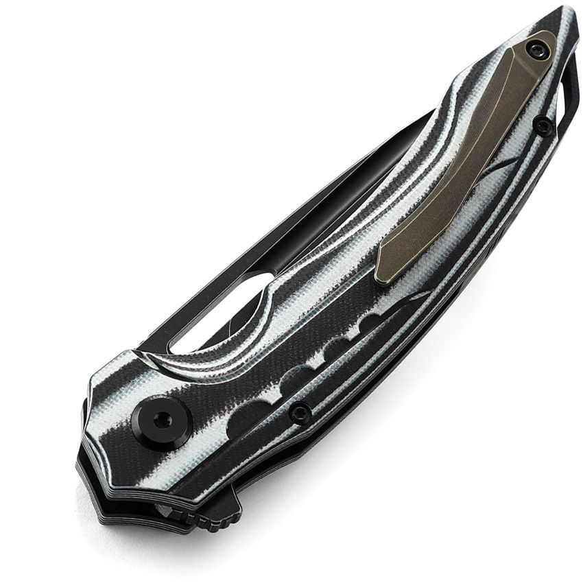 Bestech Knives - Ornetta Linerlock Black/White - CLOSEOUT