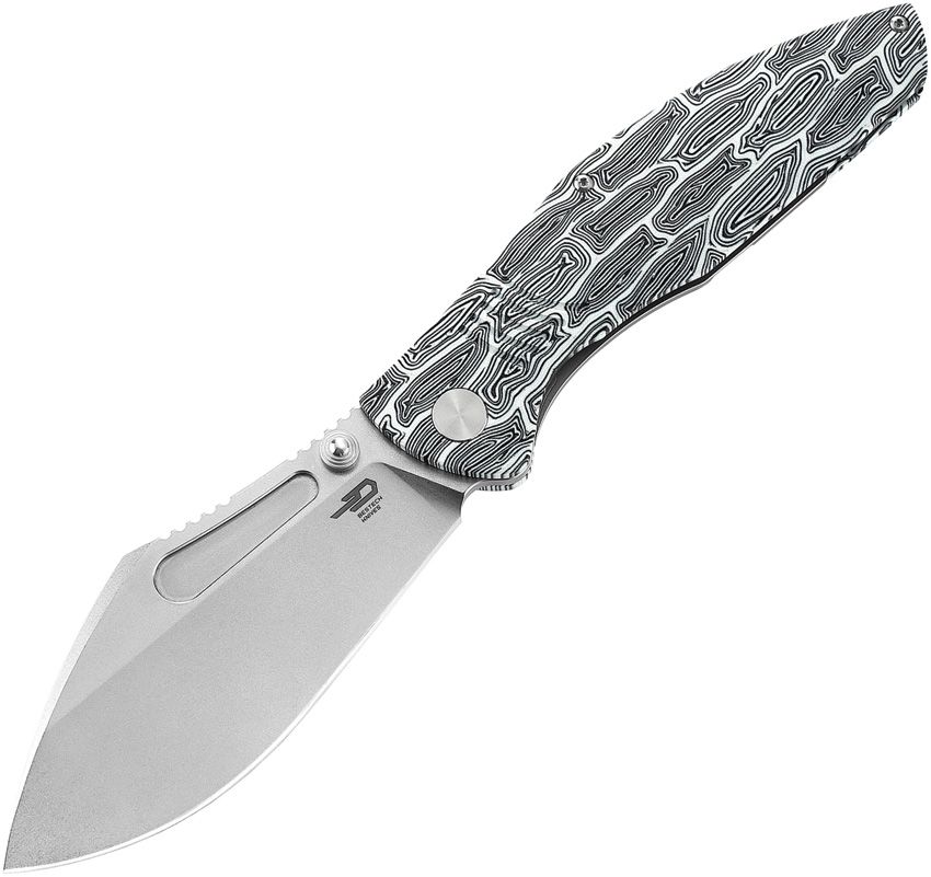 Bestech Knives - Lockness Framelock Black/White - CLOSEOUT