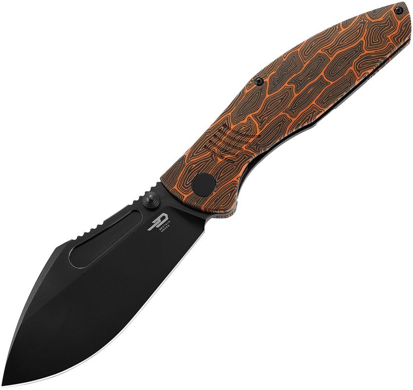 Bestech Knives - Lockness Framelock Black/Org - CLOSEOUT