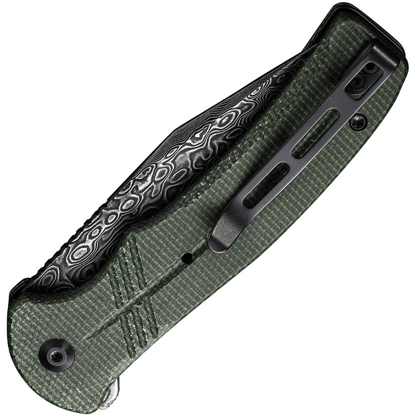 CIVIVI - Cogent Button Lock Micarta - Damascus