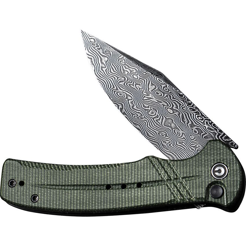 CIVIVI - Cogent Button Lock Micarta - Damascus