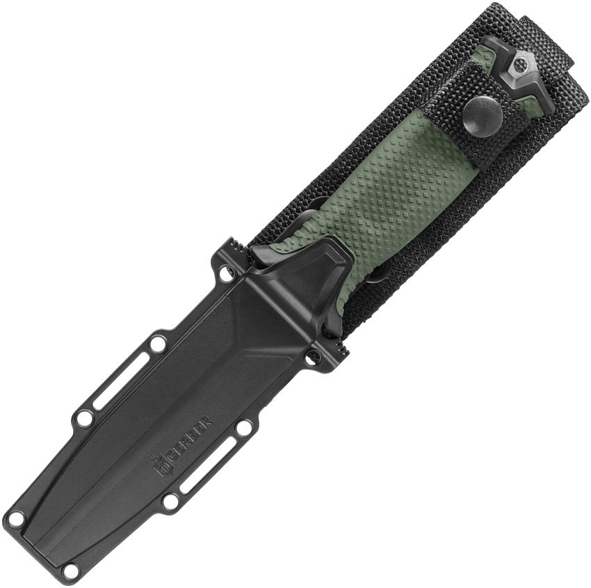 Gerber Strongarm Fixed Blade - Black - Coyote - PE Green - Serrated/Plain