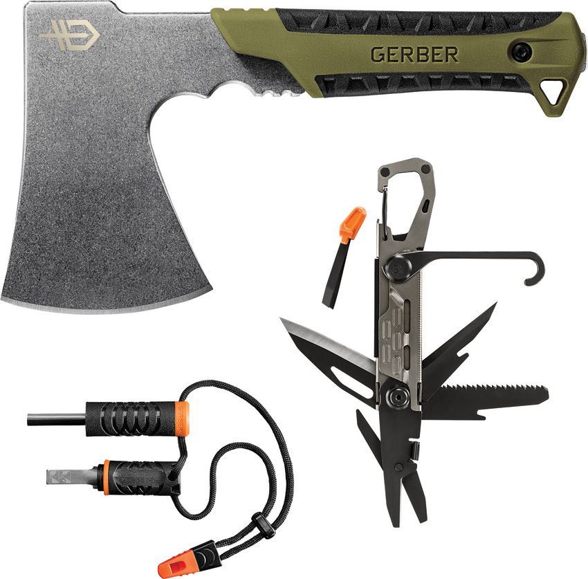 Gerber Camp setup Kit - Hatchet - Stakeout - Fire Starter