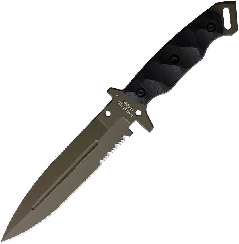 HALFBREED BLADES - Medium Infantry Knife OD BLK - CLOSE OUT