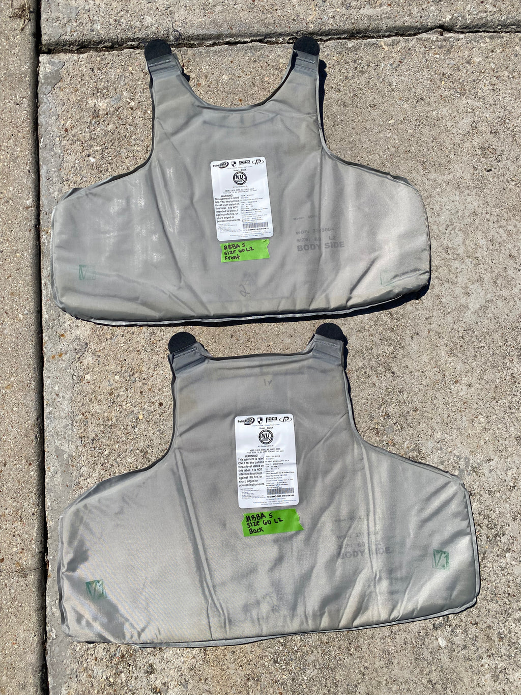 Point Blank Concealable Body Armor PACA #BBA5. Size 60 L2 Color Navy. Light usage