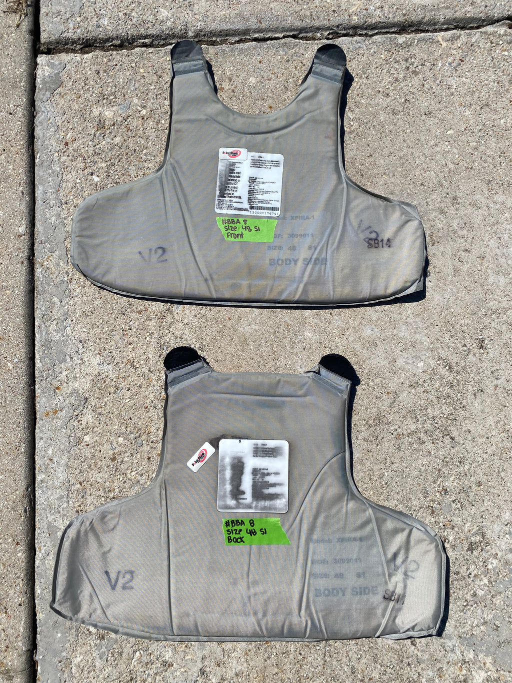 Point Blank Concealable Body Armor PACA #BBA8. Size 48 S1 Color Navy. Moderate usage.