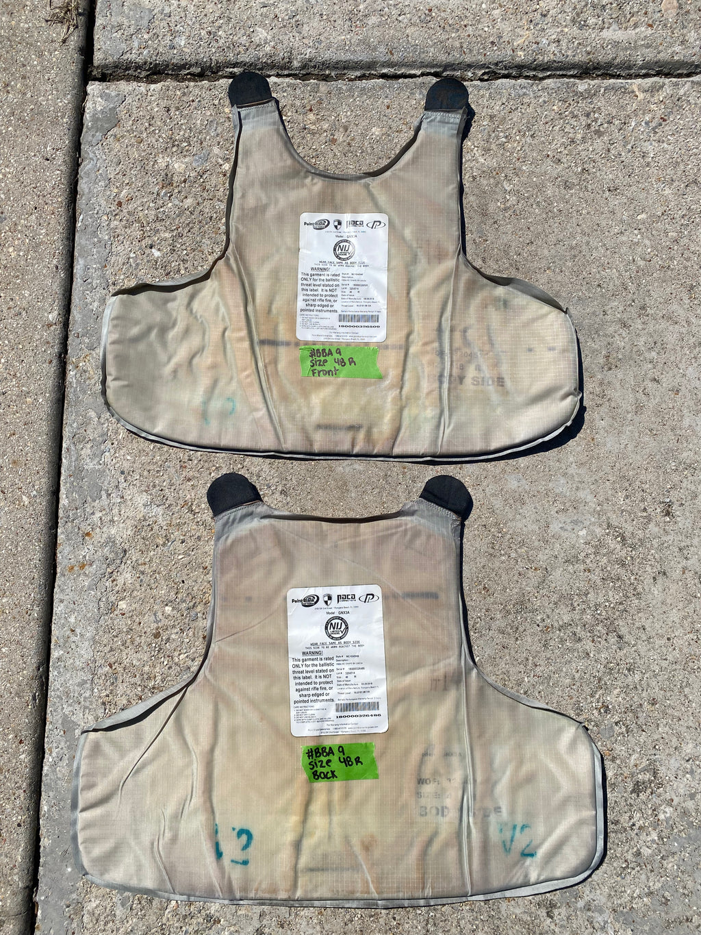 Point Blank Concealable Body Armor PACA #BBA9. Size 48 R Color Navy. Moderate usage