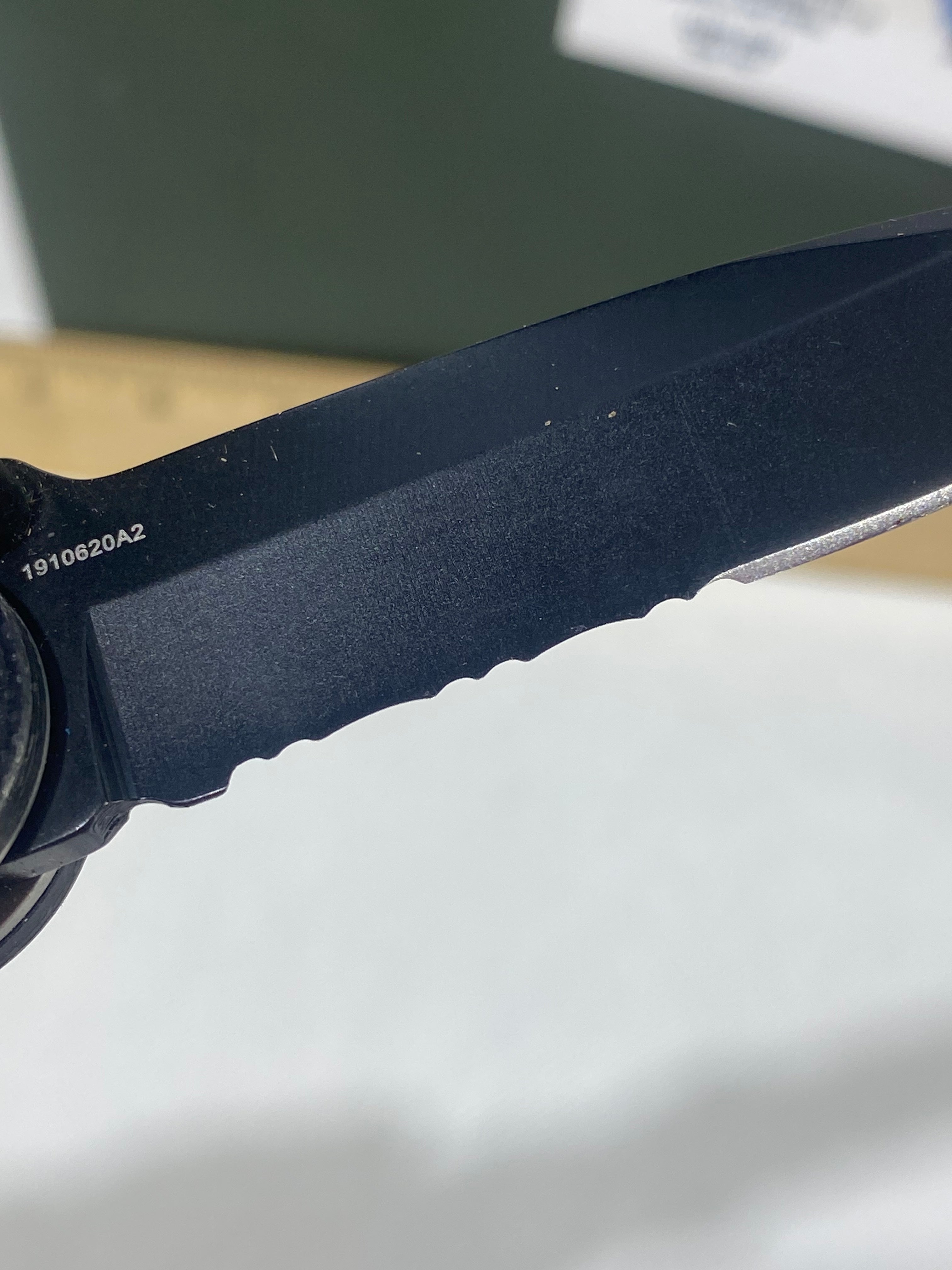 Gerber #-11. Mini Covert. Light usage. Ding on tip.