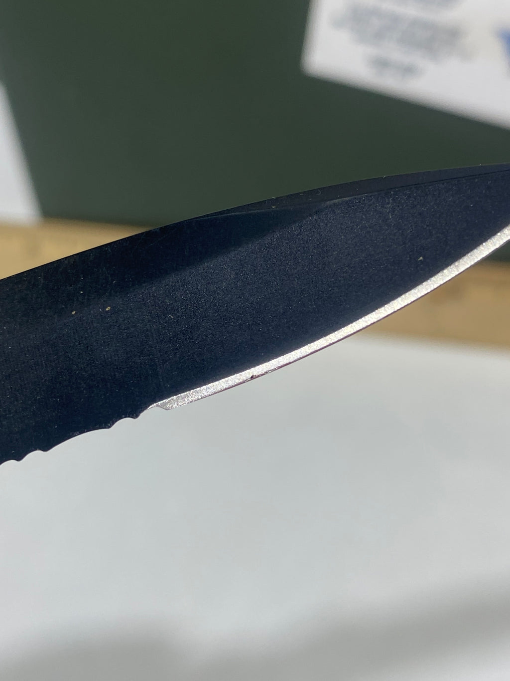 Gerber #-11. Mini Covert. Light usage. Ding on tip.