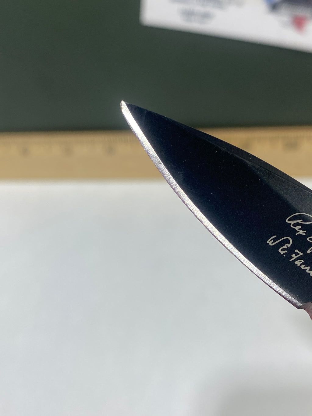 Gerber #-11. Mini Covert. Light usage. Ding on tip.