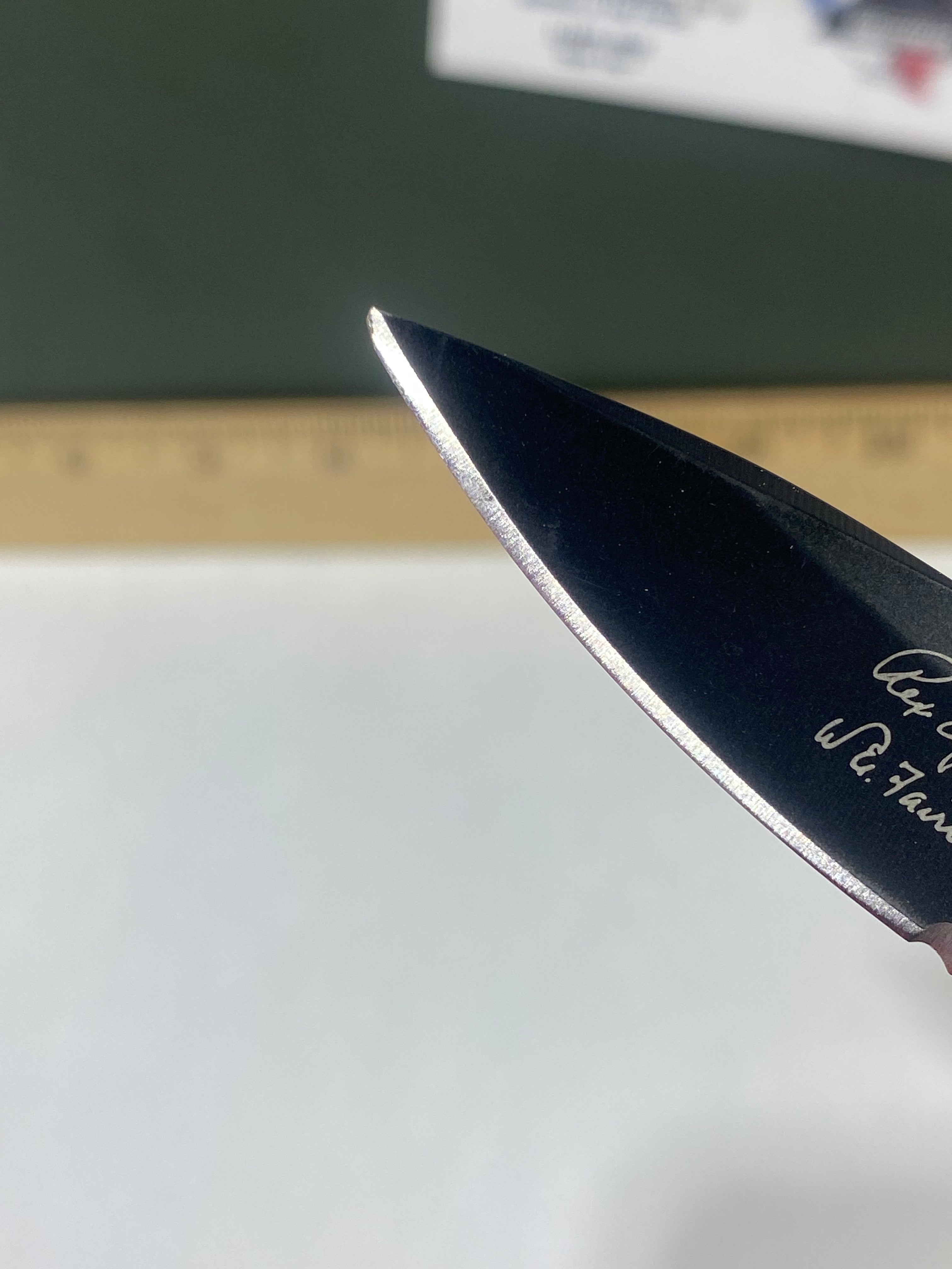 Gerber #-11. Mini Covert. Light usage. Ding on tip.