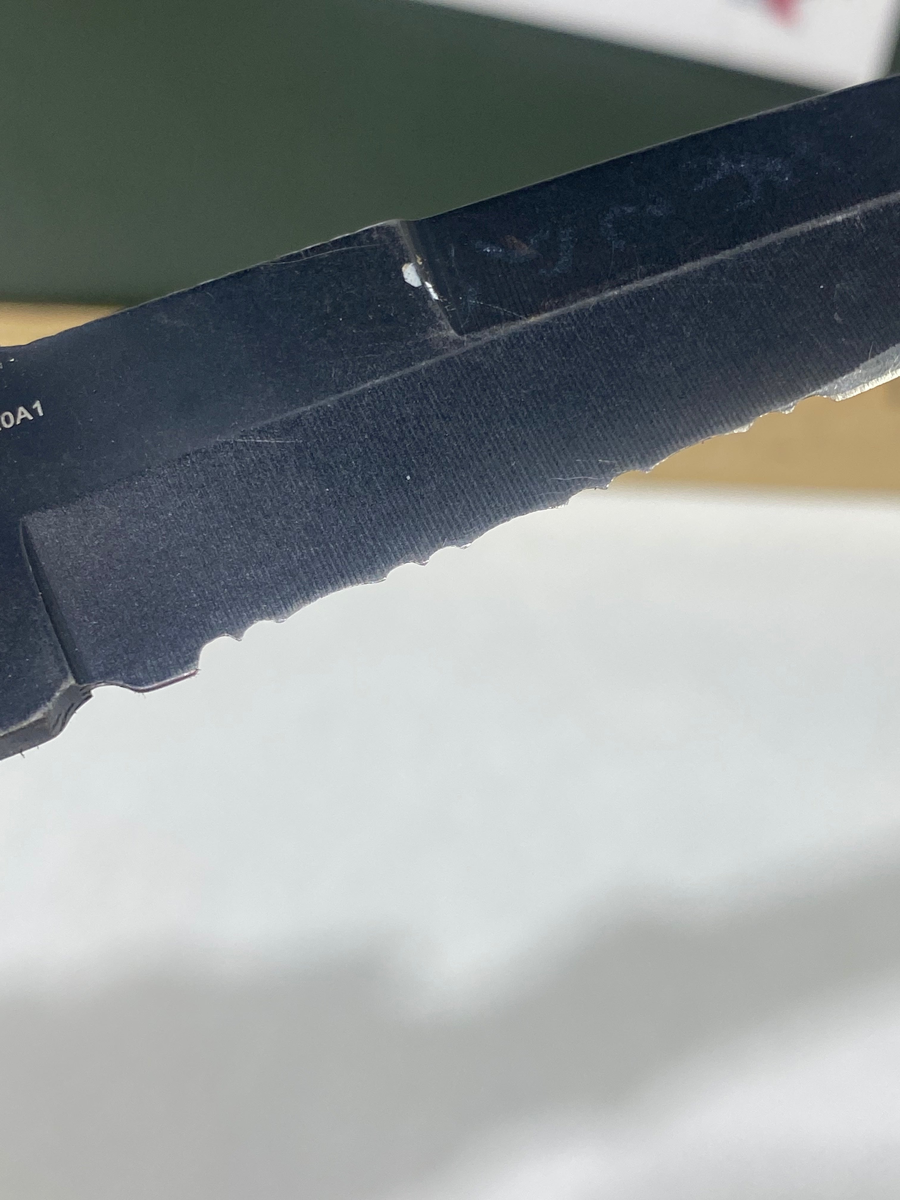 Gerber #-13. FAST Folding Covert. Light usage. Broken Tip. Resharpened.