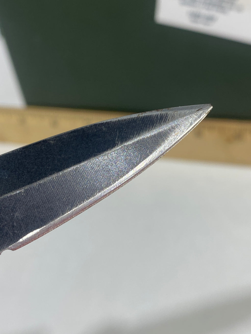 Gerber #-13. FAST Folding Covert. Light usage. Broken Tip. Resharpened.