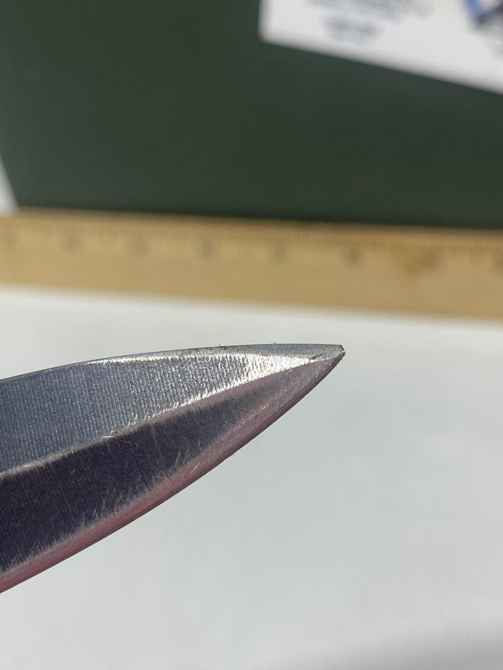 Gerber #-13. FAST Folding Covert. Light usage. Broken Tip. Resharpened.