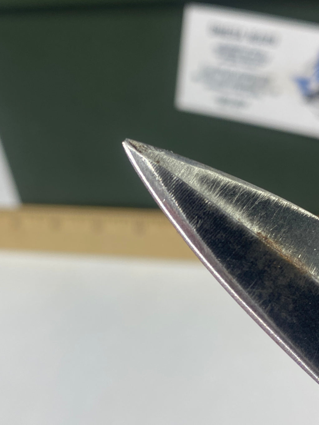Gerber #-13. FAST Folding Covert. Light usage. Broken Tip. Resharpened.
