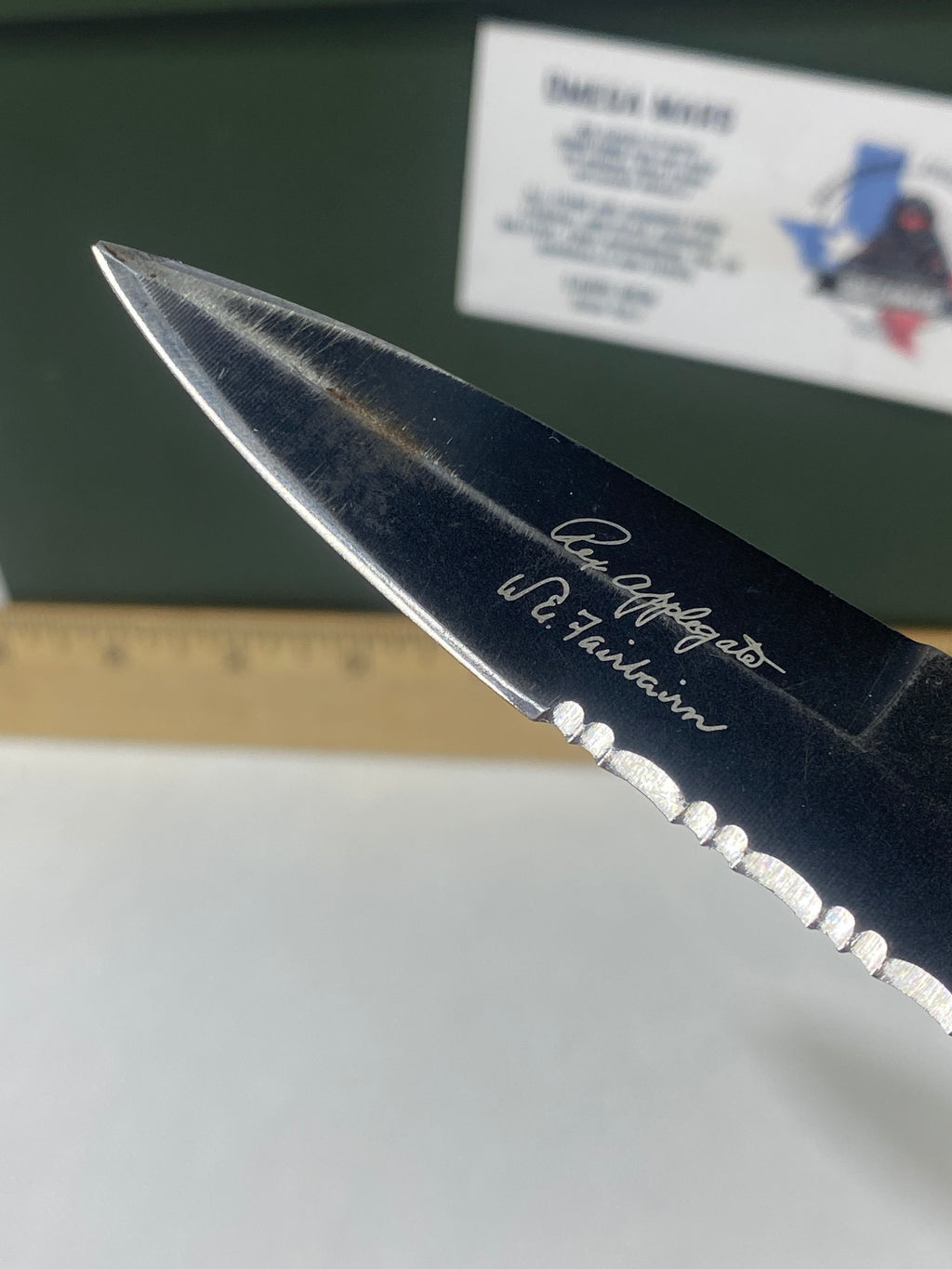 Gerber #-13. FAST Folding Covert. Light usage. Broken Tip. Resharpened.