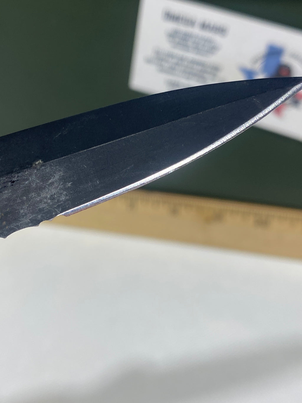 Gerber #-14. FAST Folding Covert. Light usage. Blade a little loose. Pocket clip missing a screw. Dings on the blade.