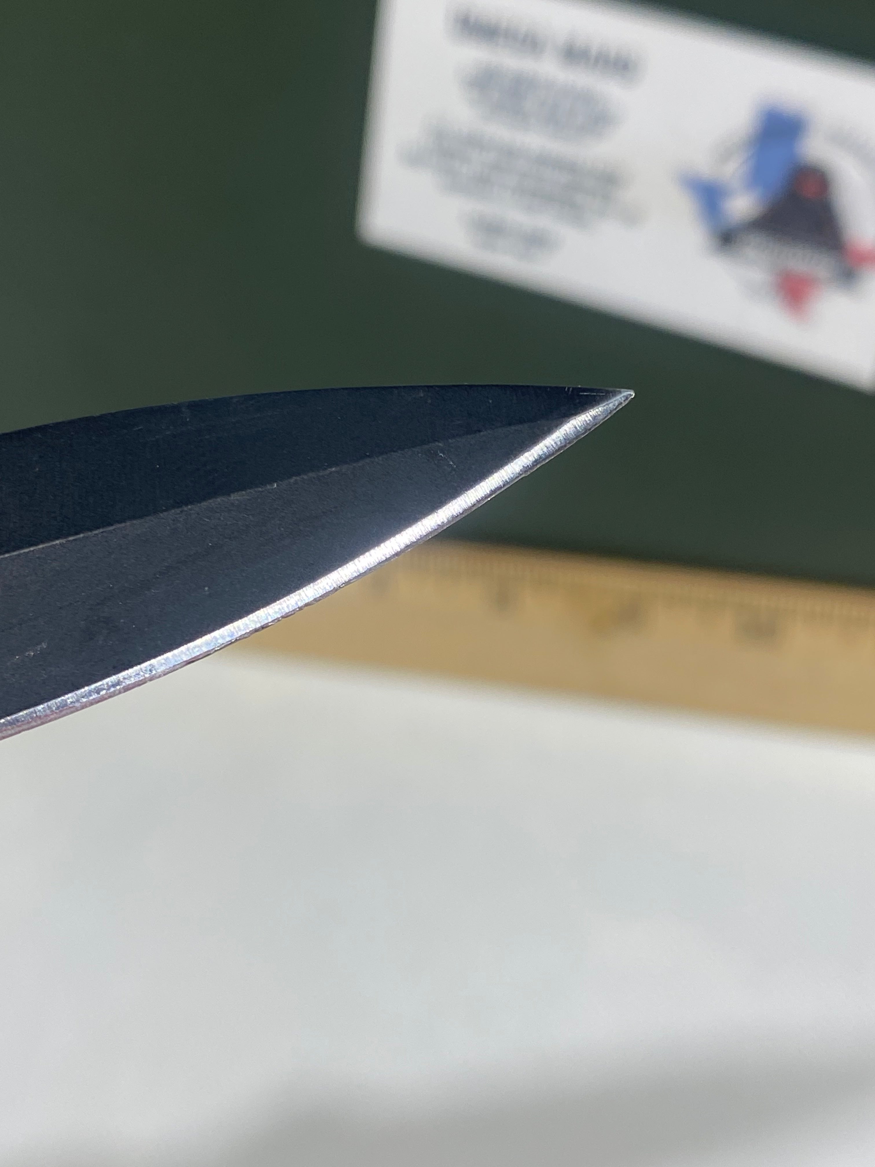 Gerber #-14. FAST Folding Covert. Light usage. Blade a little loose. Pocket clip missing a screw. Dings on the blade.