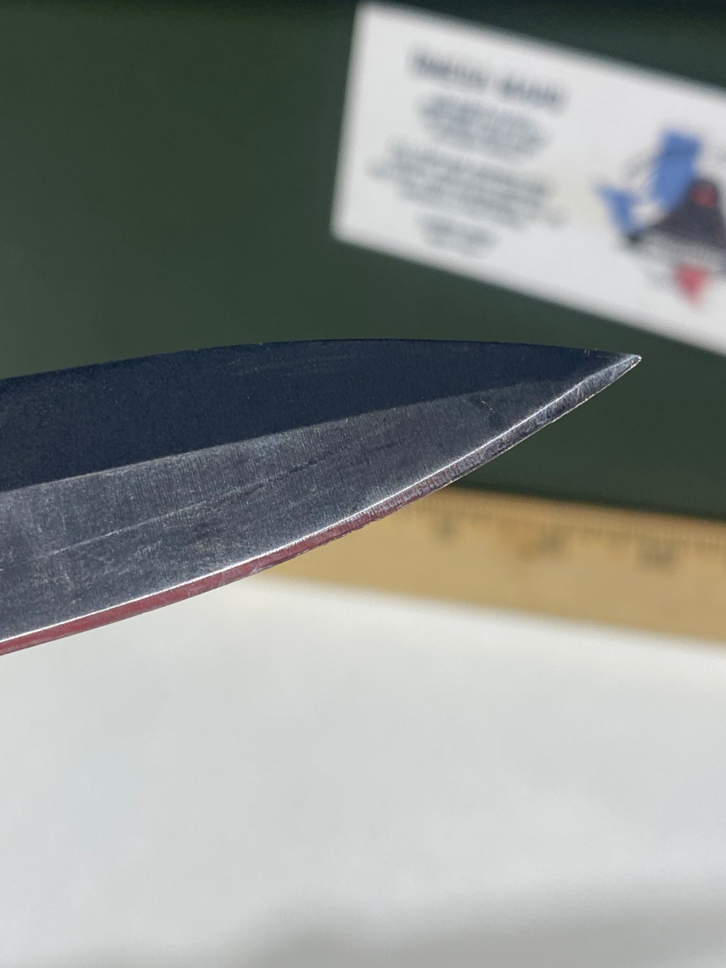 Gerber #-14. FAST Folding Covert. Light usage. Blade a little loose. Pocket clip missing a screw. Dings on the blade.