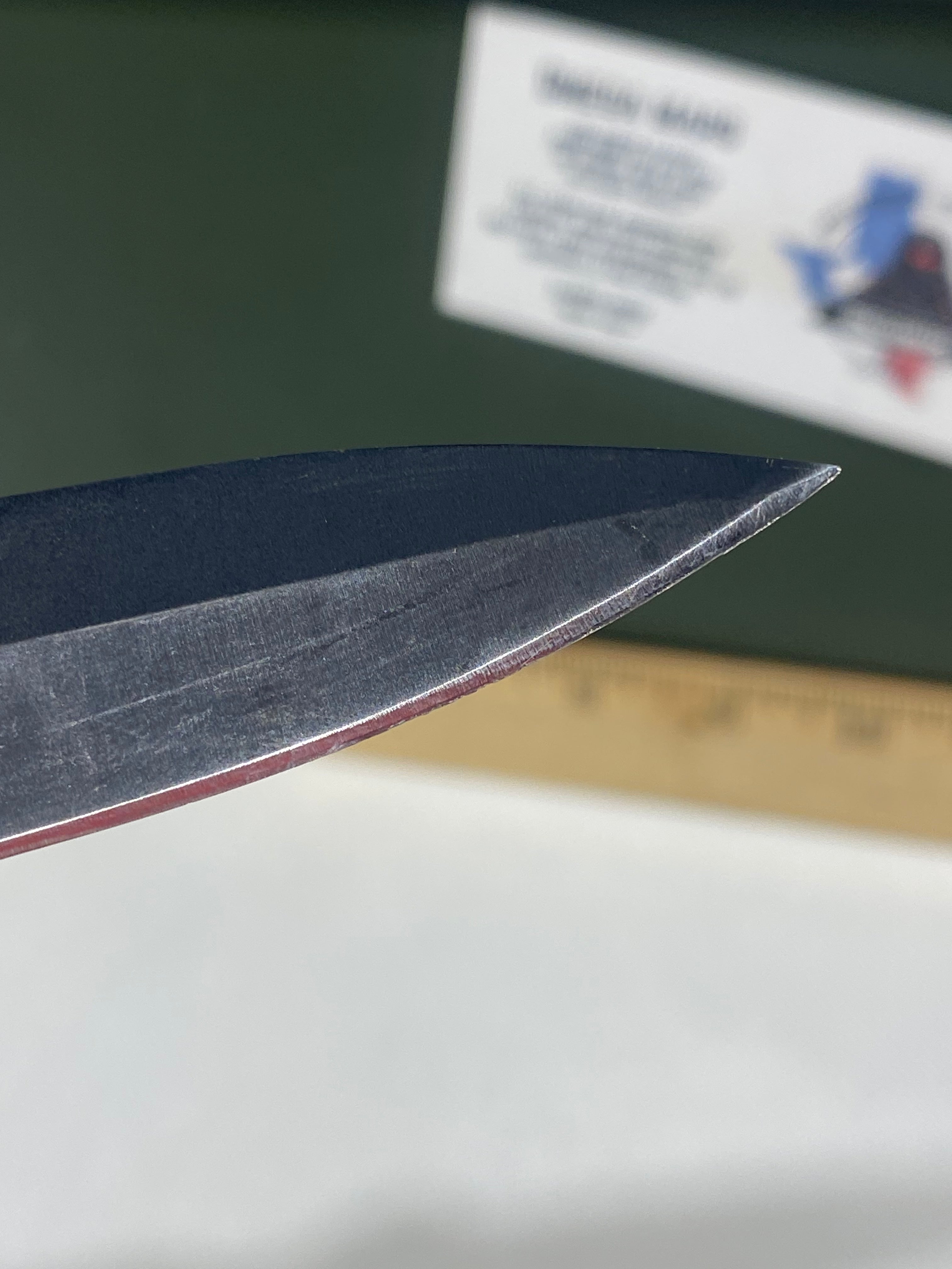 Gerber #-14. FAST Folding Covert. Light usage. Blade a little loose. Pocket clip missing a screw. Dings on the blade.