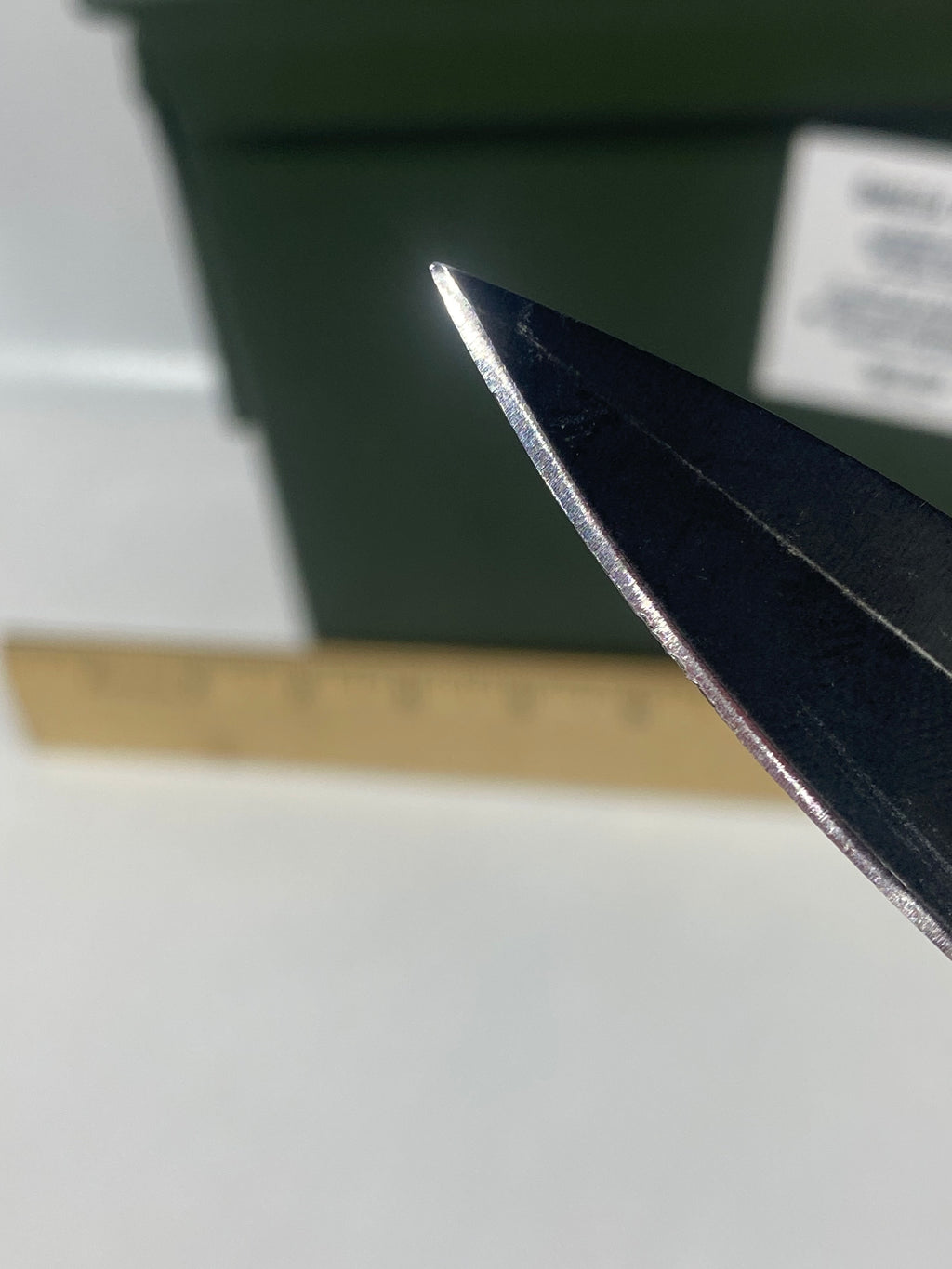 Gerber #-14. FAST Folding Covert. Light usage. Blade a little loose. Pocket clip missing a screw. Dings on the blade.