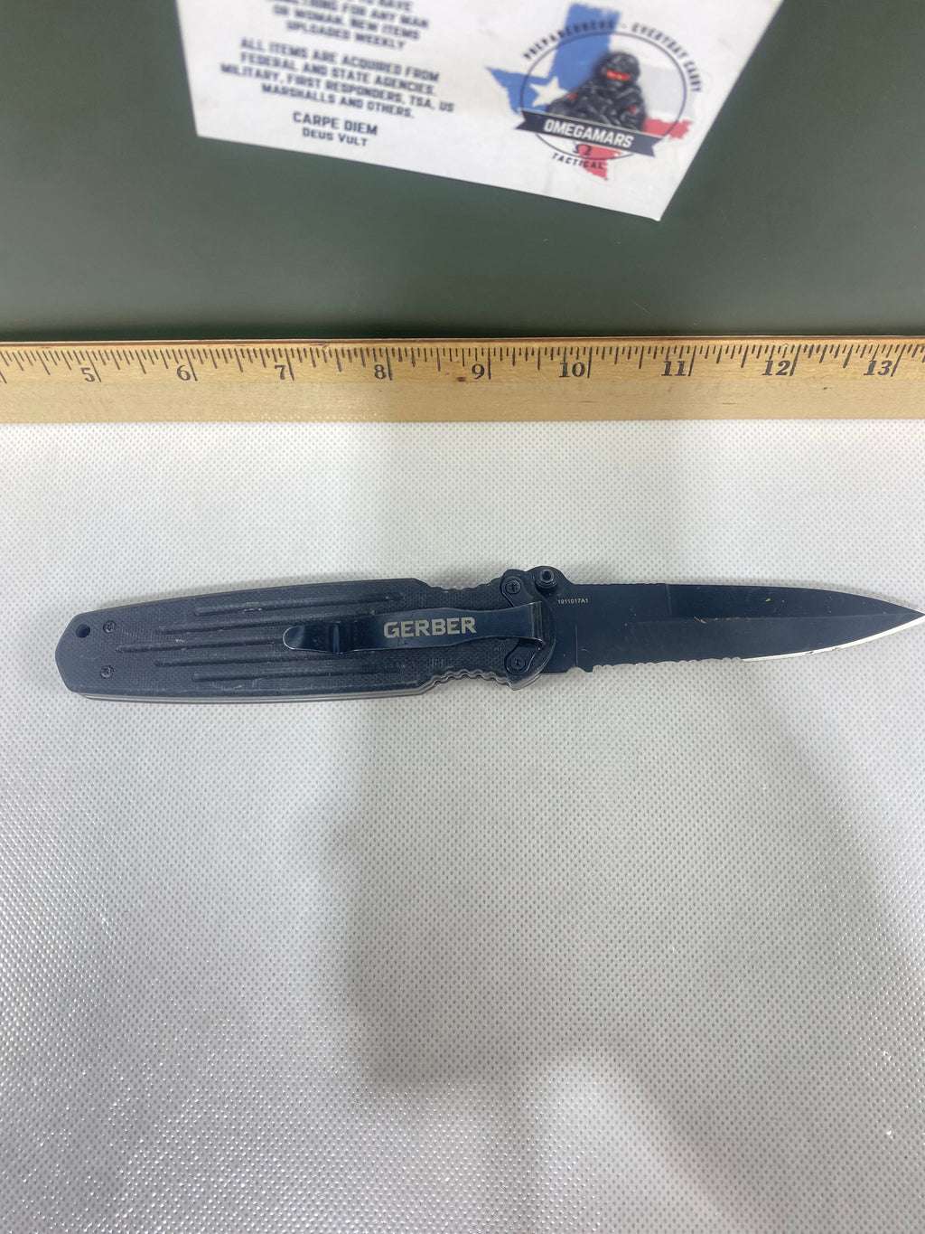 Gerber #-15. FAST Folding Covert. Light usage. Dings on the blade.