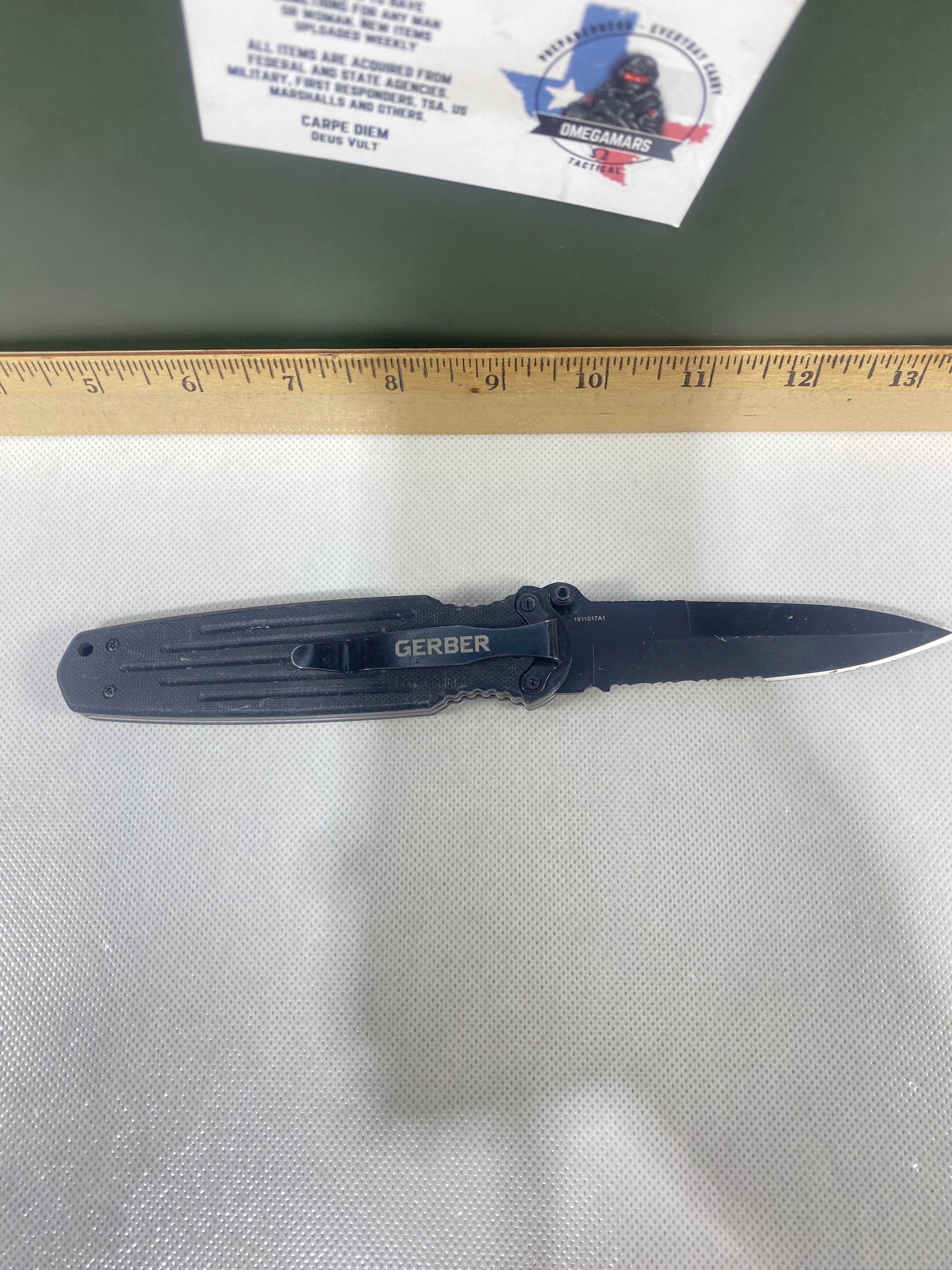 Gerber #-15. FAST Folding Covert. Light usage. Dings on the blade.