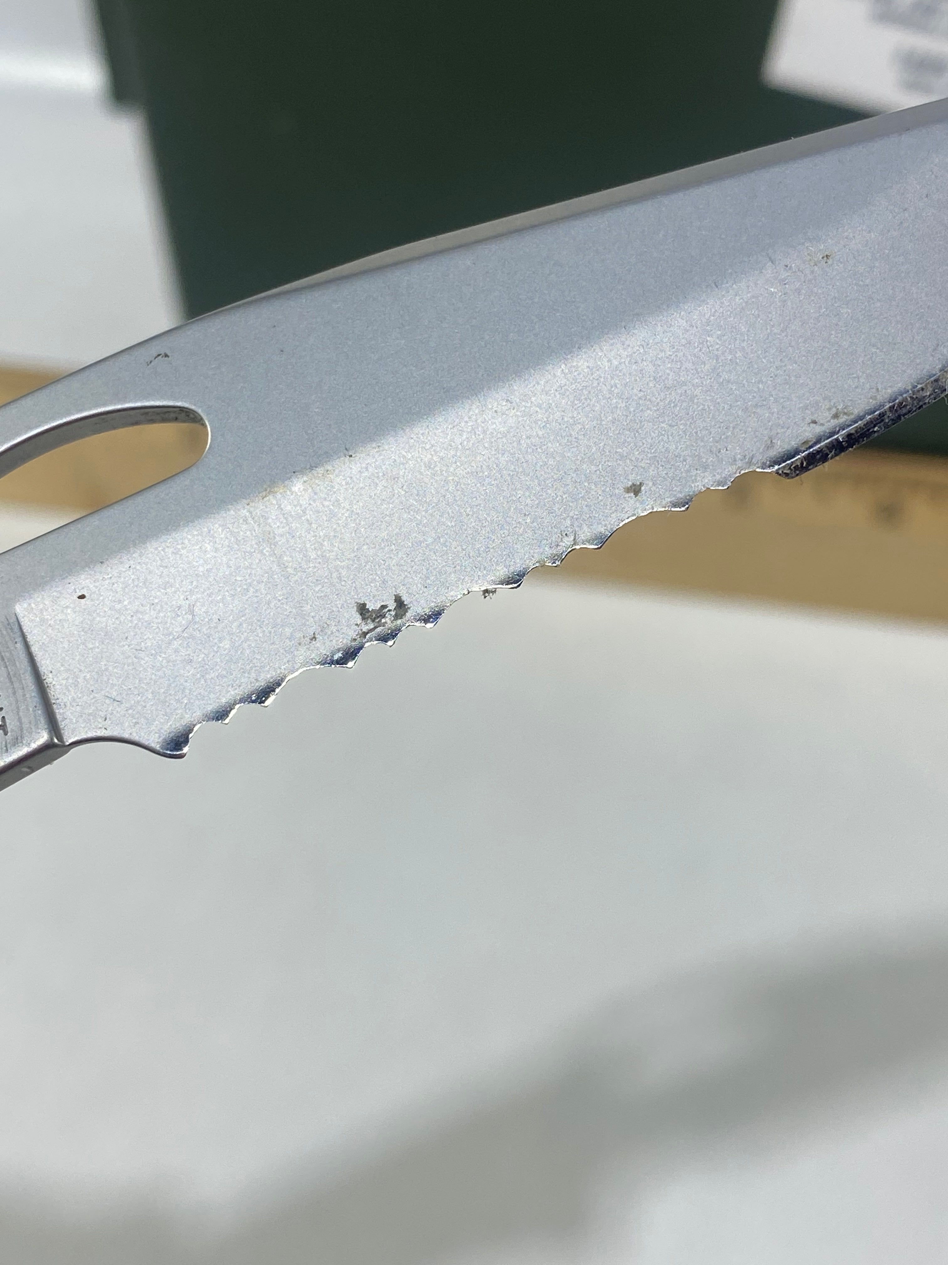 Gerber #-18. EZ Out. Light usage. Clip bent out.