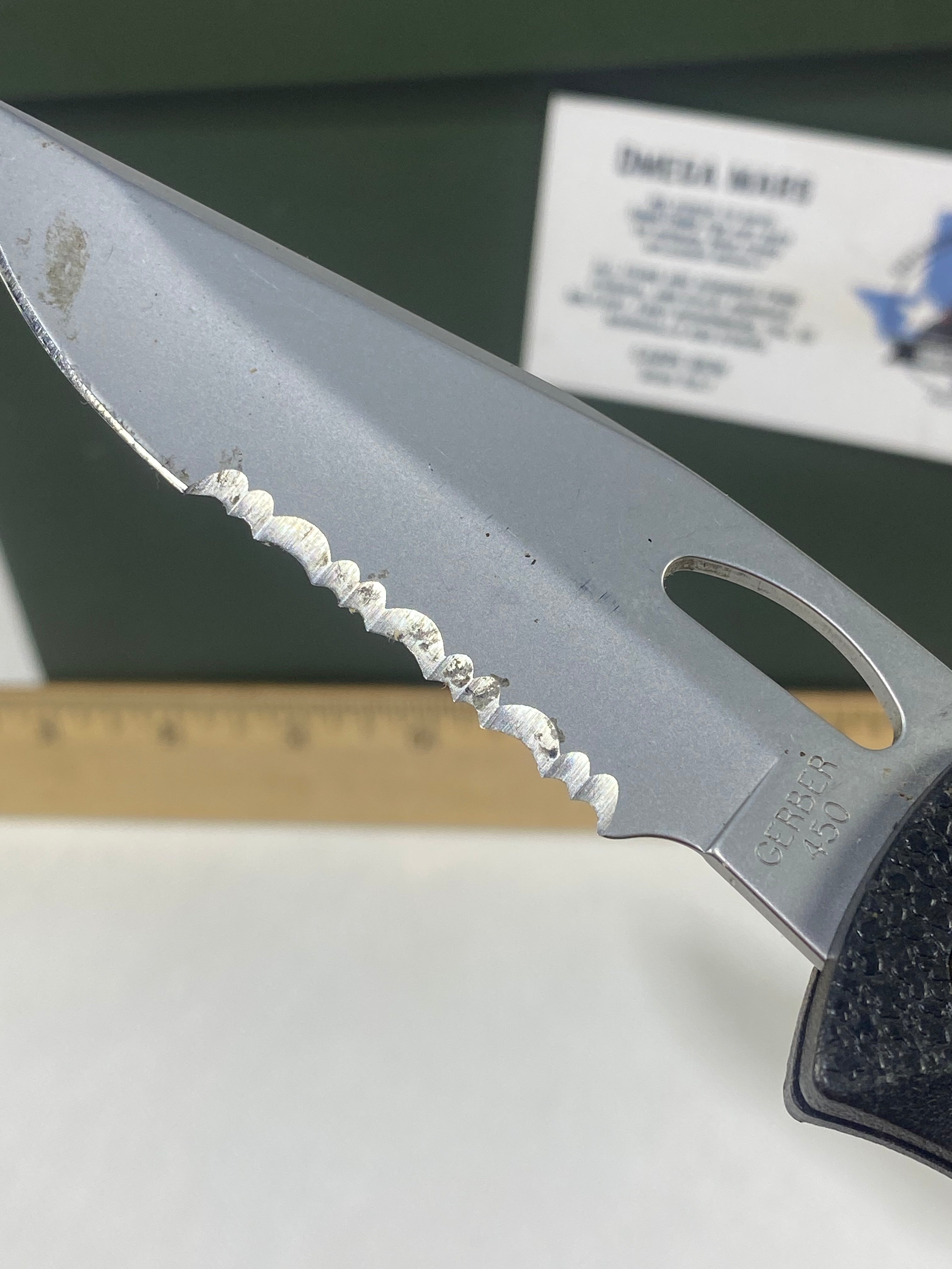 Gerber #-18. EZ Out. Light usage. Clip bent out.