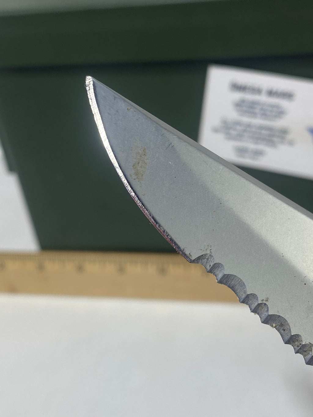 Gerber #-18. EZ Out. Light usage. Clip bent out.