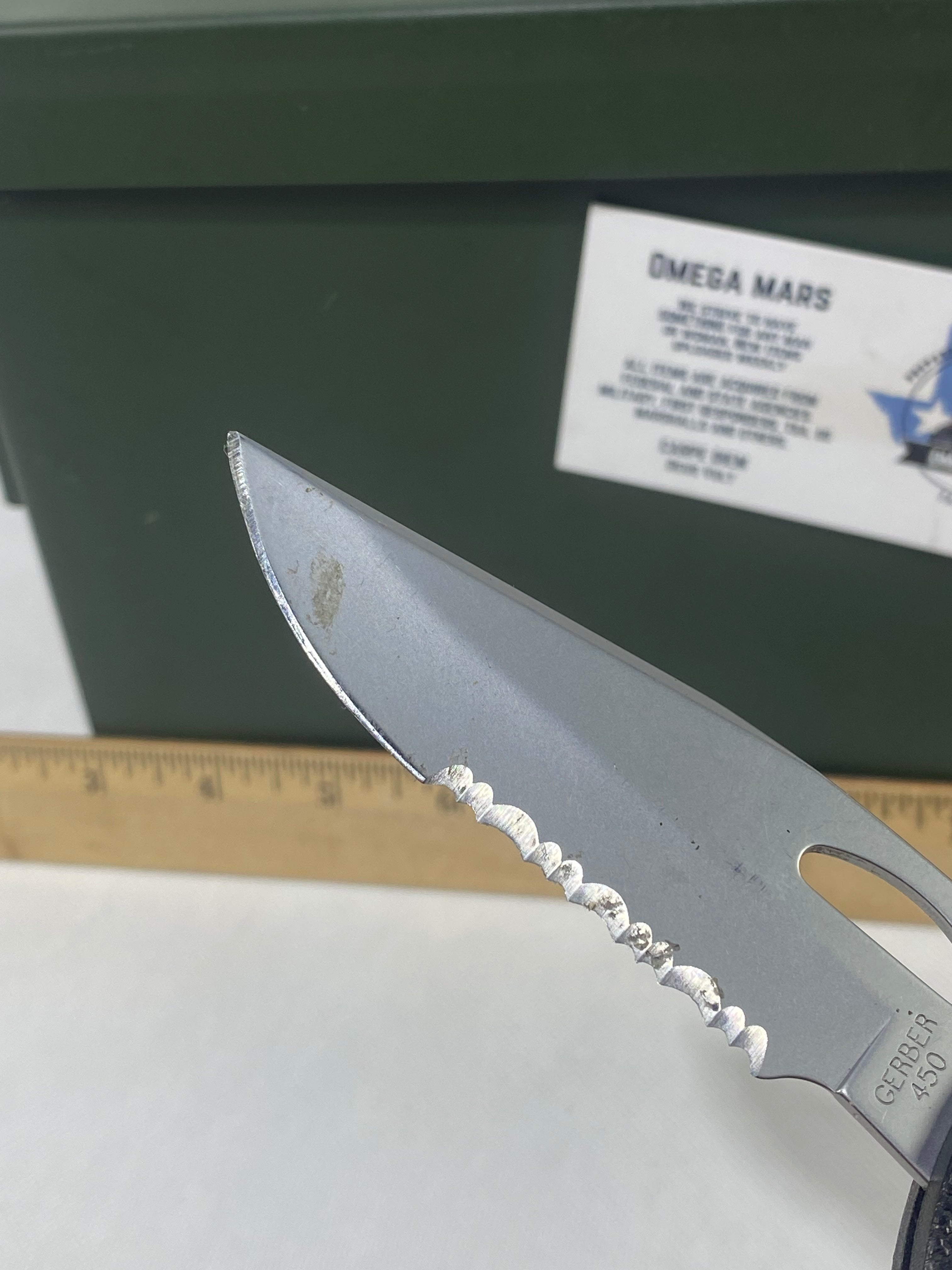 Gerber #-18. EZ Out. Light usage. Clip bent out.