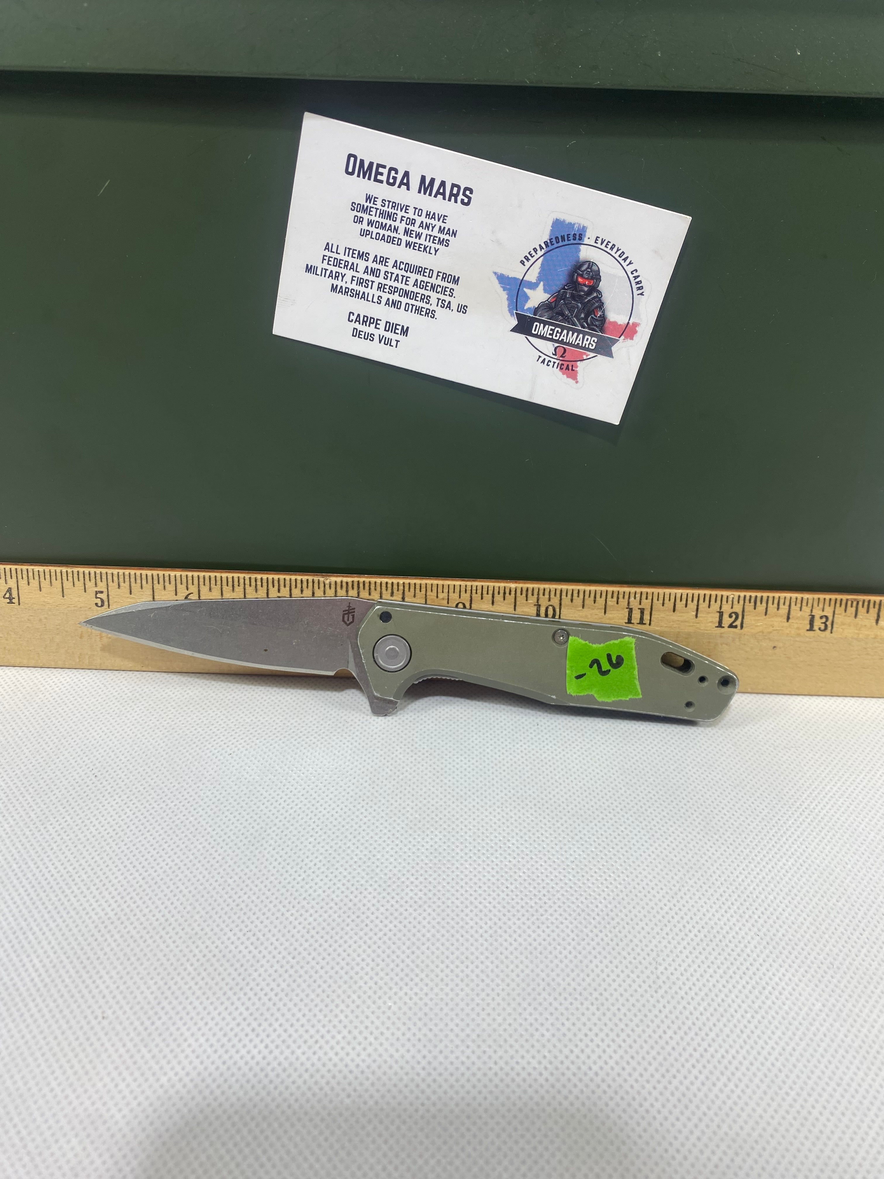 Gerber #-26. Fastball. Light usage. Missing Pocket Clip