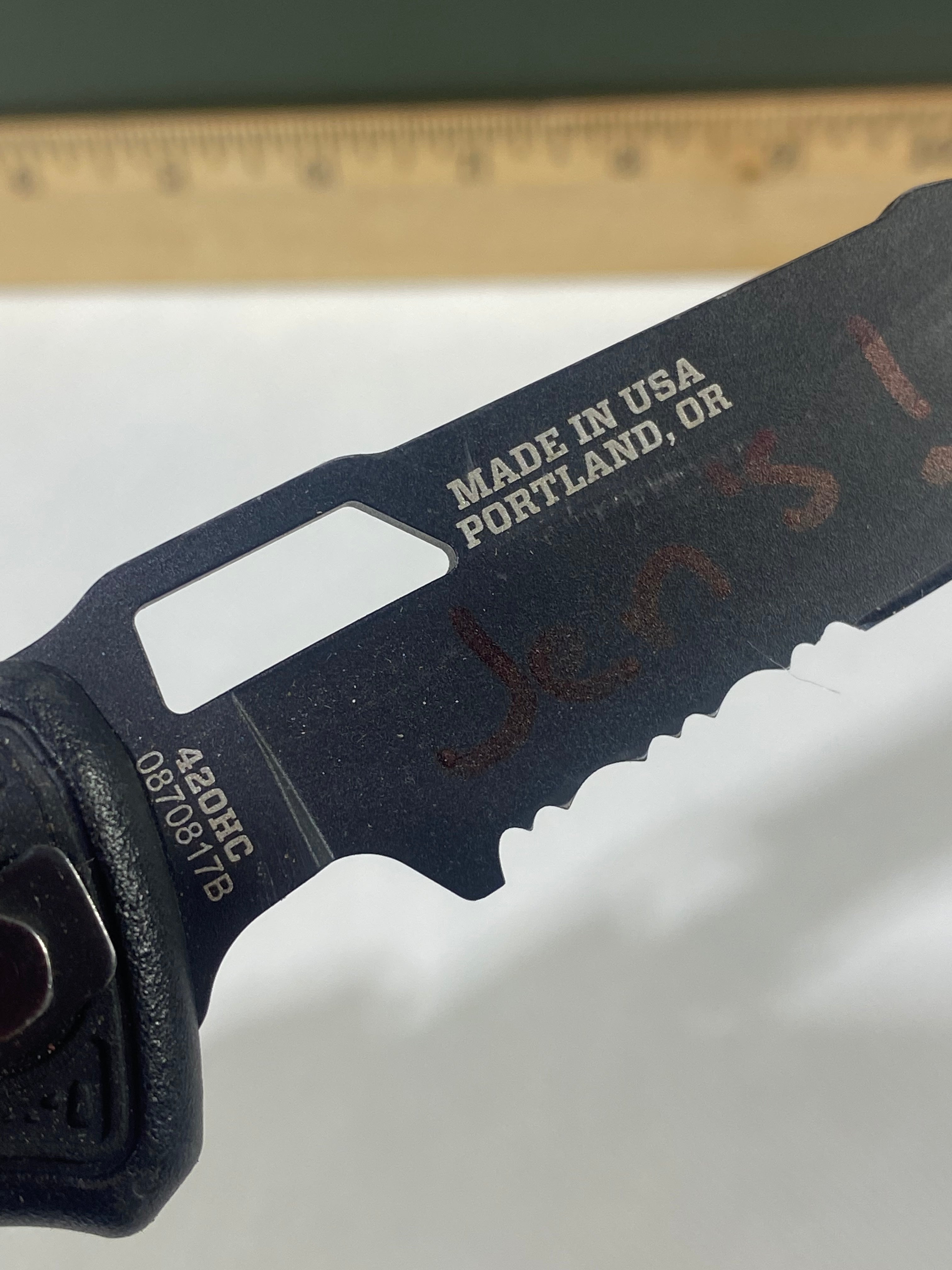 Gerber #-33. Order. Light usage. Name on it with a marker.