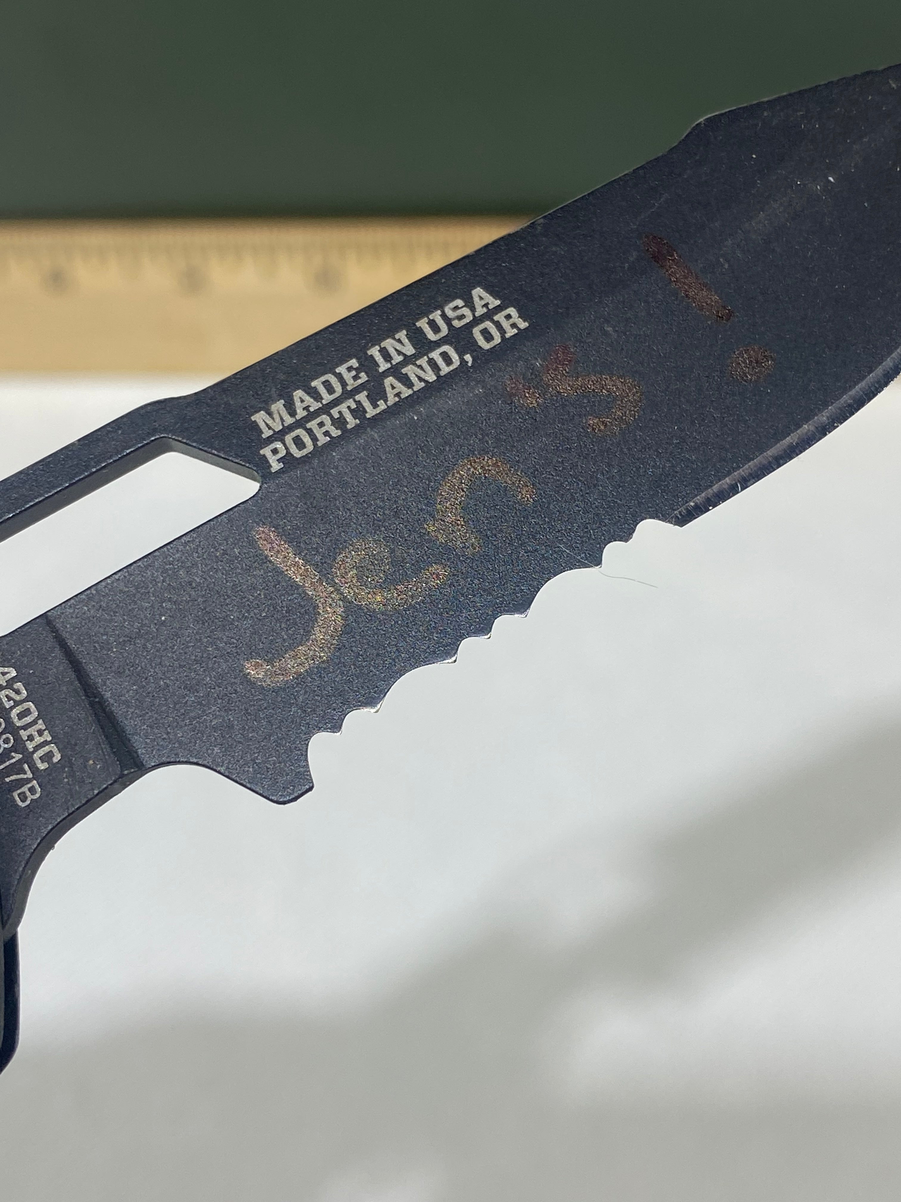 Gerber #-33. Order. Light usage. Name on it with a marker.