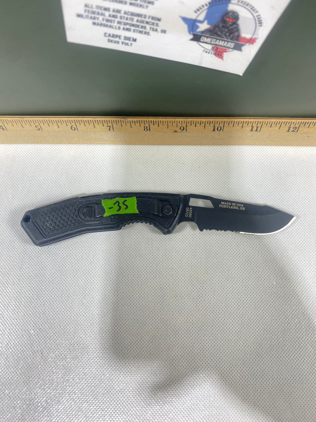 Gerber #-35. Order. Light usage. Dings on blade.
