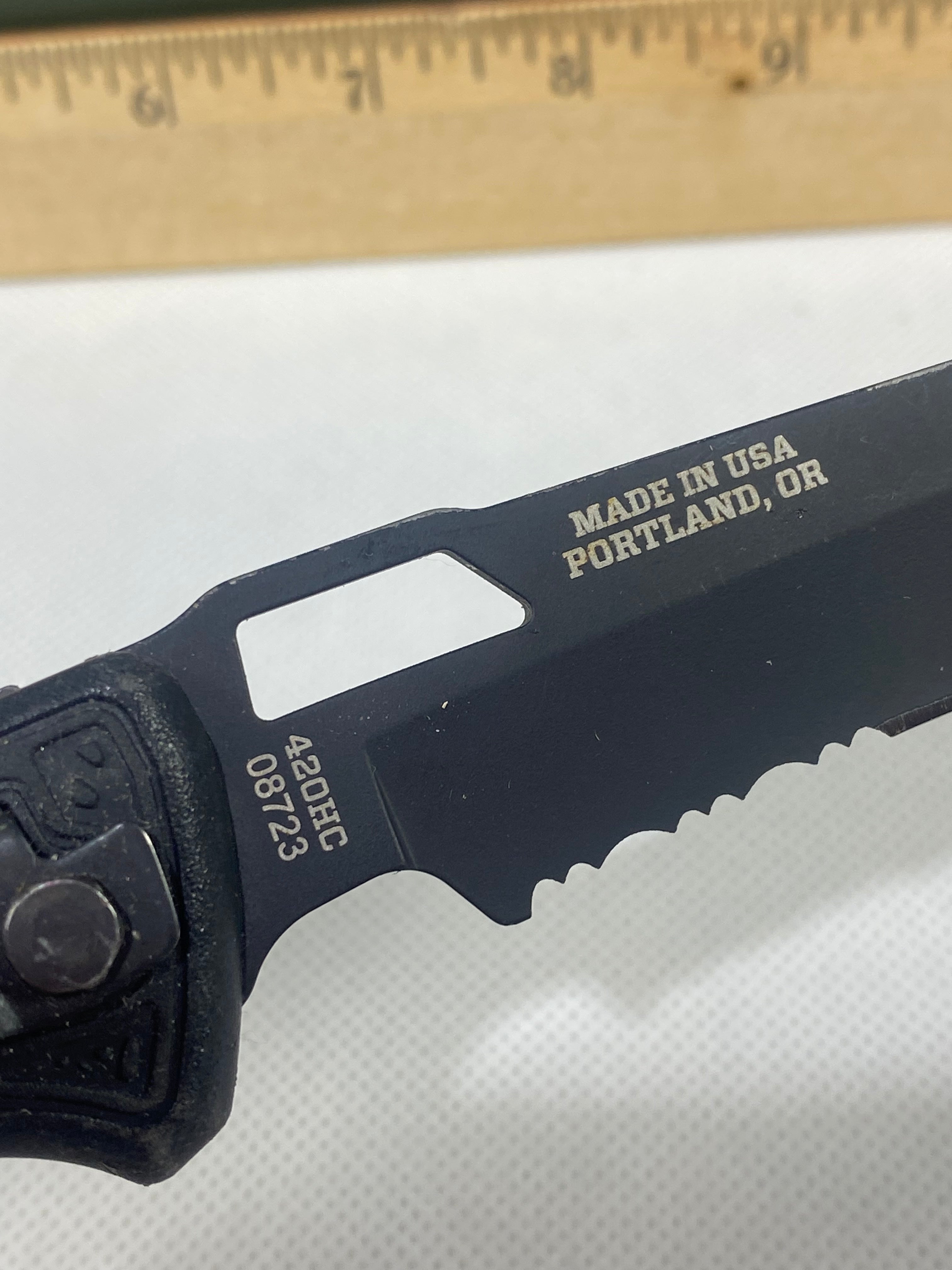 Gerber #-35. Order. Light usage. Dings on blade.