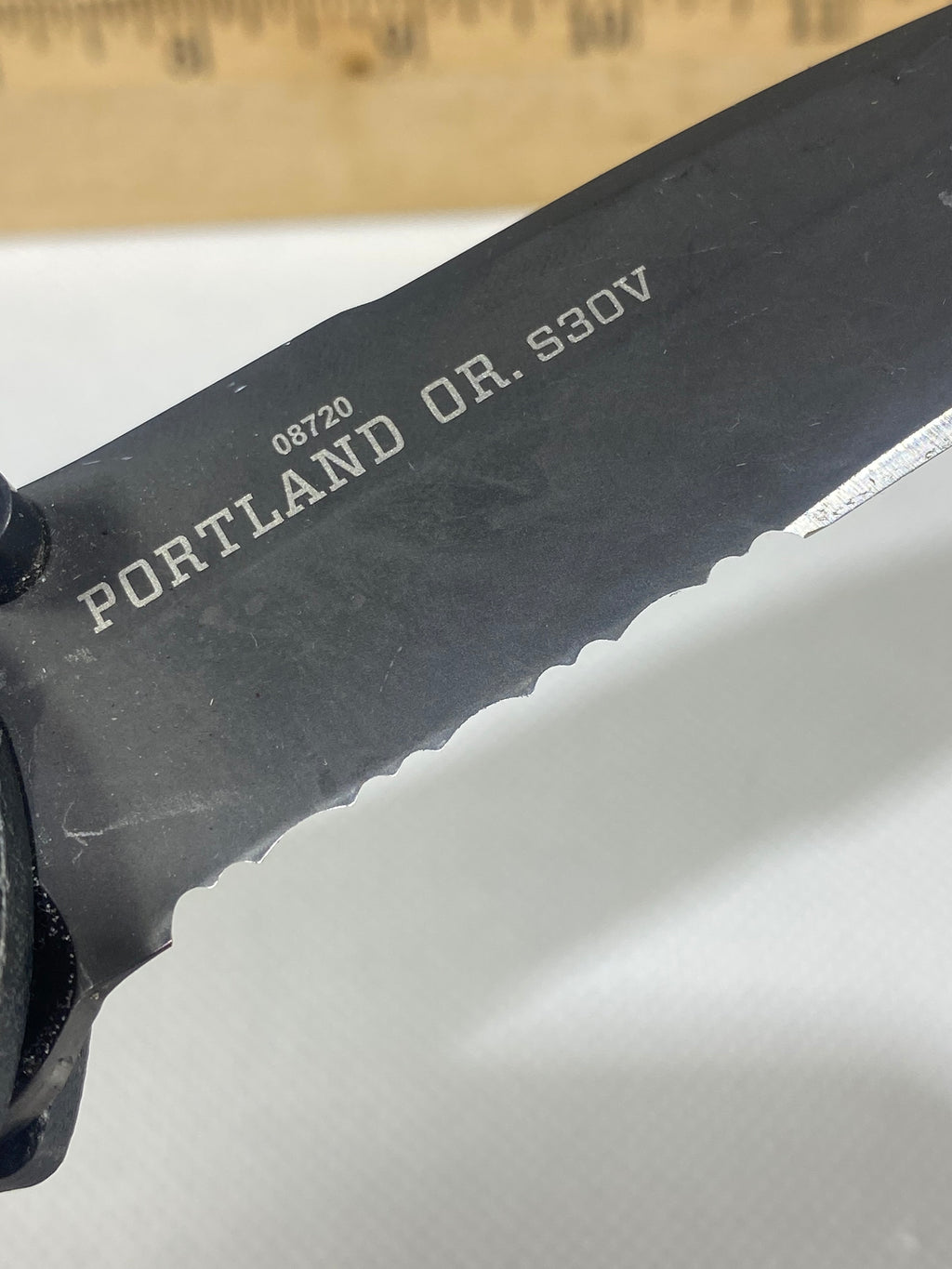 Gerber #-39. Propel. Light usage. Pocket clip a little loose. Dings on blade.